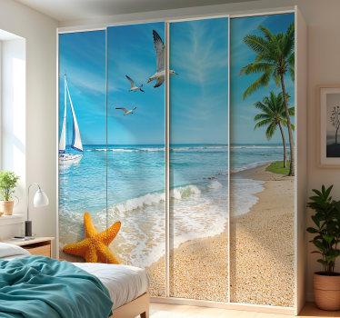 Möbelfolie paradiesische strandszene - TenStickers