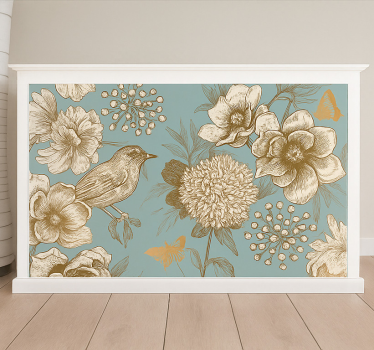 Möbelfolie verzierter blumenvogel - TenStickers