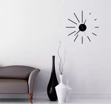 Wandtattoo Uhr im modernen Design - TenStickers