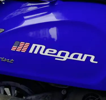 Motorrad Aufkleber Helm uns benutzerdefinierte flagge - TenStickers