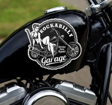 Motorrad aufkleber classic chopper silhouette - TenStickers