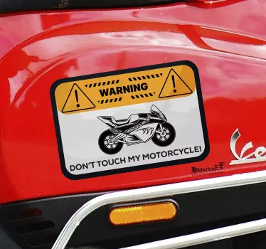 Dont touch my motorcycle Motorrad Aufkleber - TenStickers