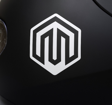 Motorrad Aufkleber geometrisches modernes sechseck-design - TenStickers