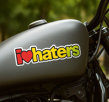 Motorrad aufkleber hater lieben text - TenStickers