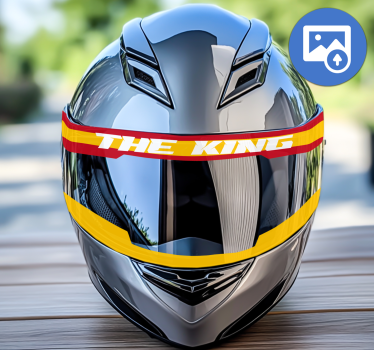 Motorrad Aufkleber Helm visierdesign mit flagge - TenStickers