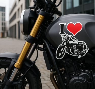 Motorrad aufkleber ich liebe motorräder - TenStickers