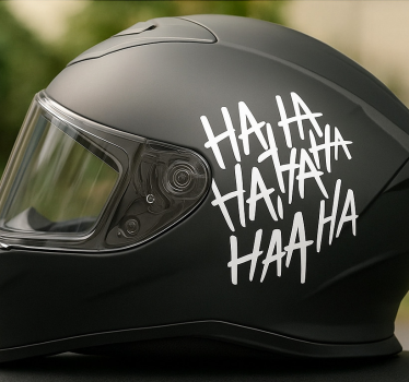 Motorrad Aufkleber Helm lachen sie einfarbiges design - TenStickers