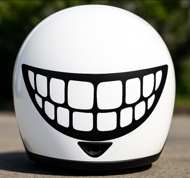 Motorrad Aufkleber lustiges zahndesign - TenStickers
