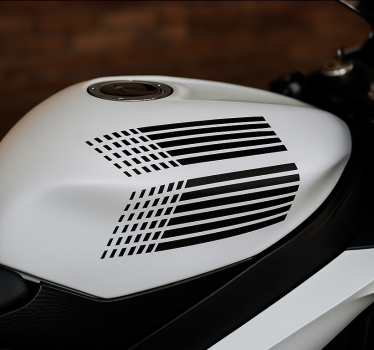 Motorrad aufkleber mit verlaufendem streifenmuster - TenStickers