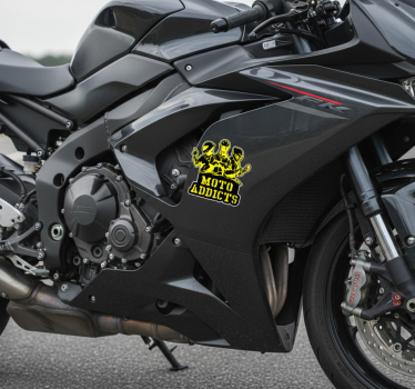 Motorrad aufkleber moto sucht logo - TenStickers