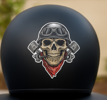 Motorrad Aufkleber Motorrad-Skelett-Motiv - TenStickers