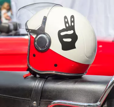 Motorrad Aufkleber mit Peace Zeichen - TenStickers