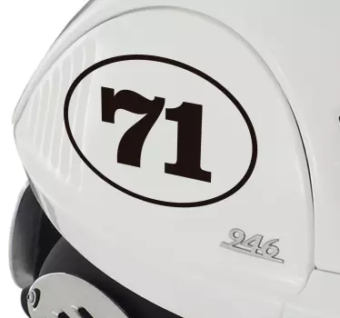 Personalisierbare Nummer Motorrad Aufkleber - TenStickers