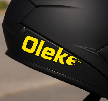 Motorrad Aufkleber Helm personalisierte flamme mit namen - TenStickers
