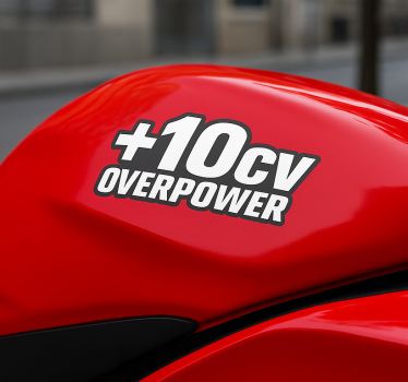 Motorrad aufkleber plus 10 ps leistung - TenStickers