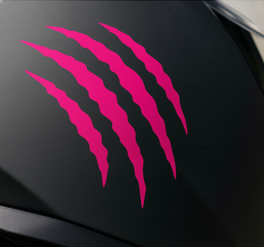 Motorrad Aufkleber rosa krallenkratzer - TenStickers
