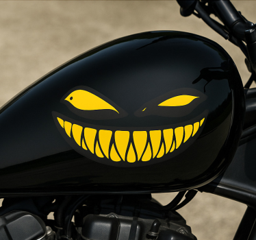 Motorrad aufkleber schatten grinsen - TenStickers