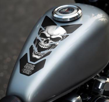 Motorrad Aufkleber weißer schädel - TenStickers
