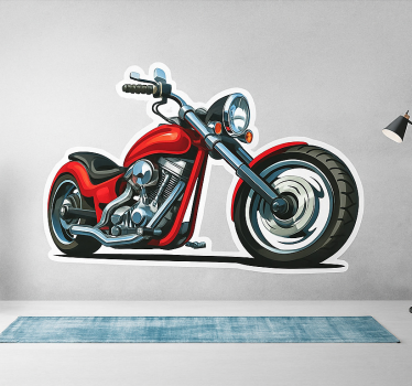 Motorrad folie rote cruiser stimmung - TenStickers