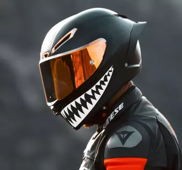 Motorrad Aufkleber gruseliges Lächeln - TenStickers