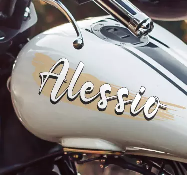 Motorrad Aufkleber mit Namen Farbstrich - TenStickers