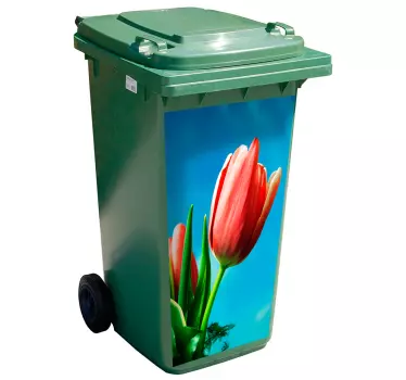 Mülltonnenaufkleber Tulpe - TenStickers