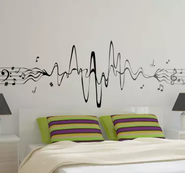 Musik Notenlinien Aufkleber - TenStickers