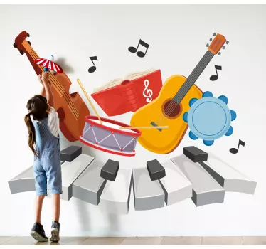 Musikalisches wandtattoo instrumentenensemble - TenStickers