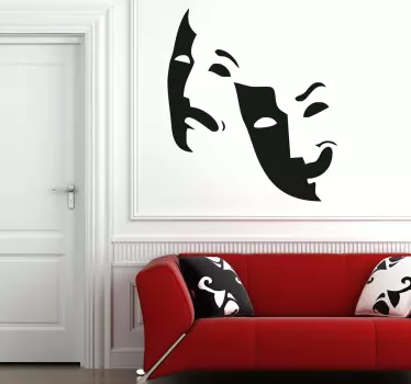 Mysteriöse Masken Wandtattoo - TenStickers