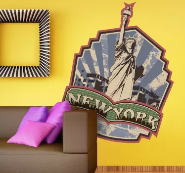 New York Retro Aufkleber - TenStickers