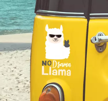 No Drama Llama Fahrzeug Aufkleber - TenStickers