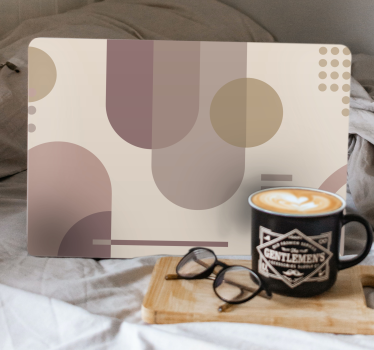 Notebook Aufkleber Braune geometrische moderne kunst - TenStickers