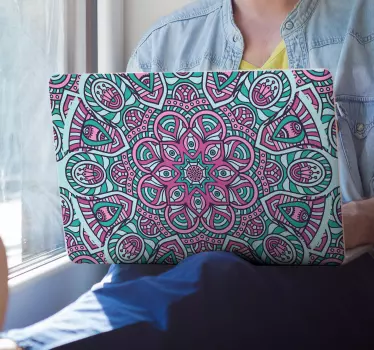 Notebook Aufkleber Buntes mandala - TenStickers