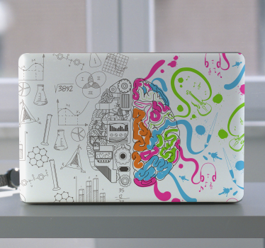 Notebook Aufkleber Duo gehirn - TenStickers