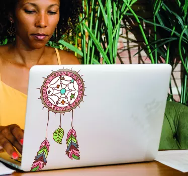 Mandala Traumfänger Laptop Sticker - TenStickers