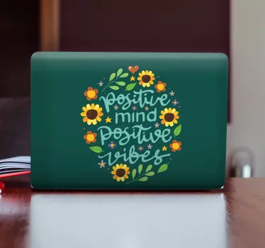 Notebook Aufkleber Motivationszitat mit schönen Farben - TenStickers