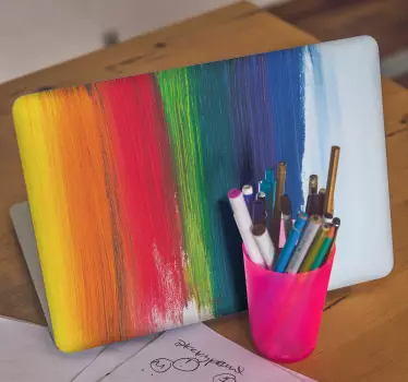Notebook Aufkleber Regenbogentropfenspritzer - TenStickers