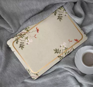 Notebook Aufkleber Vintage blumenrahmen - TenStickers