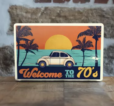 Laptop Sticker Willkommen im 70er - TenStickers
