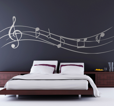 Wandtattoo Schlafzimmer Notenlinien - TenStickers