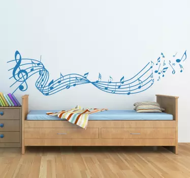 Notenzeile Wandtattoo - TenStickers