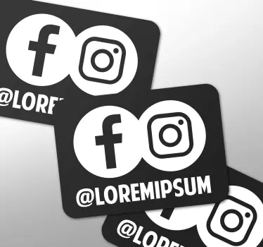 Wandtattoo technologie instagram und facebook konten - TenStickers