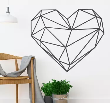 Origami Herz Wandtattoo - TenStickers