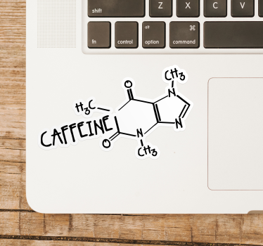 Laptop Aufkleber Kaffee Molekül - TenStickers