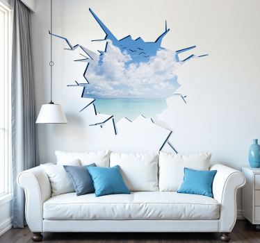 Wandtattoo Maritim Meeresblick 3D - TenStickers