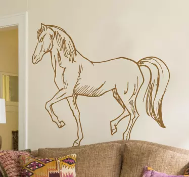 Outline Pferd Aufkleber - TenStickers