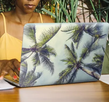Palmenlandschaft Natur Laptop Aufkleber - TenStickers