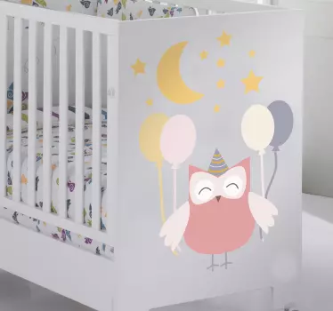 Wandtattoo Eule Luftballons - TenStickers