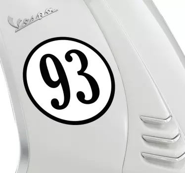 Motorrad Aufkleber personalisierbare Nummer - TenStickers