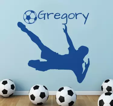 Personalisierbarer Fußballer Wandtattoo - TenStickers